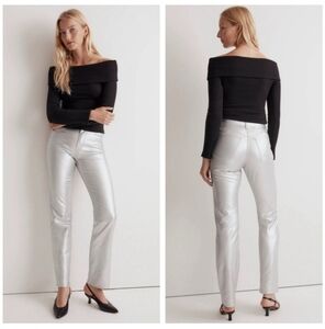 Madewell Silver Straight Leg Jeans